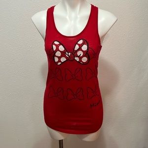 Disney Parks Red Minnie Mouse Top Sz S